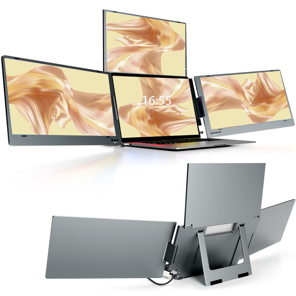 Portable Triple Screen Laptop Monitor Extender - Image 1